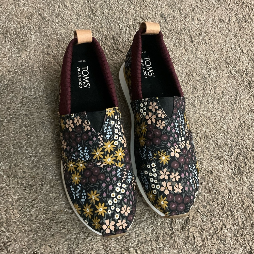 Toms Multicolor Floral Slip-On Shoes